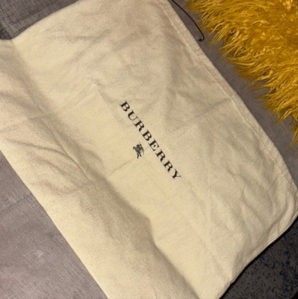 Burberry Cream Cotton Logo Dust Pouch